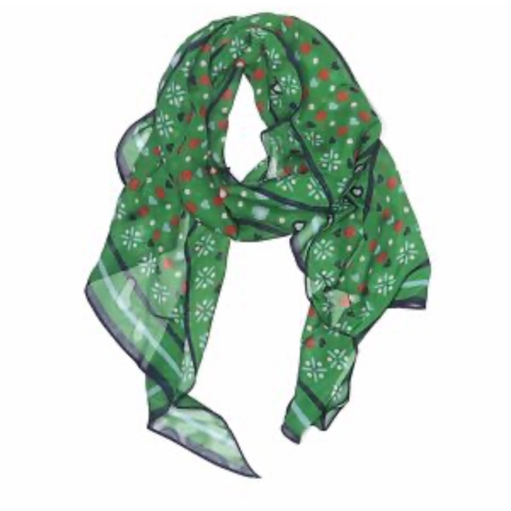 Cabi green and red paisley scarf in original bag #5999